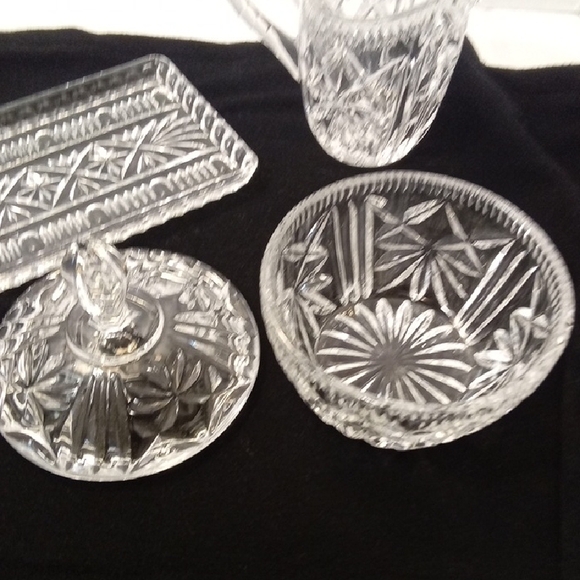 Beyer Bleikristal Vintage Elegant Crystal Sugar and Creamer...
